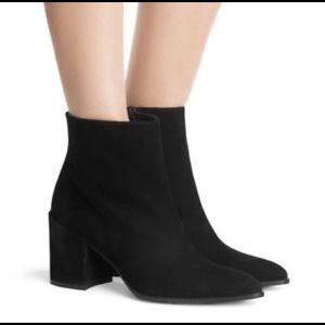 Stuart Weitzman Trendy Black Suede Bootie